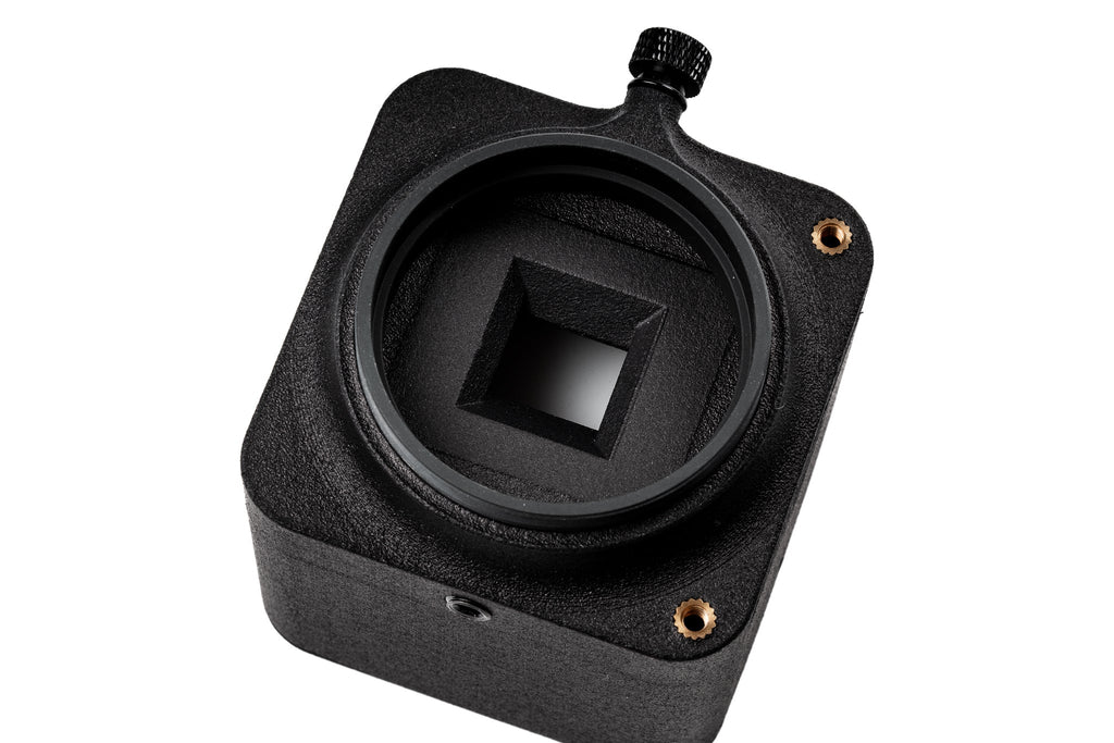 easy35 110 Holder attached to a body on a white background.