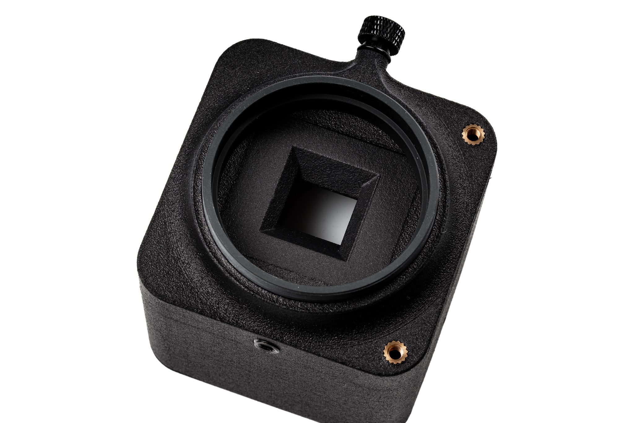 easy35 110 Holder attached to a body on a white background.