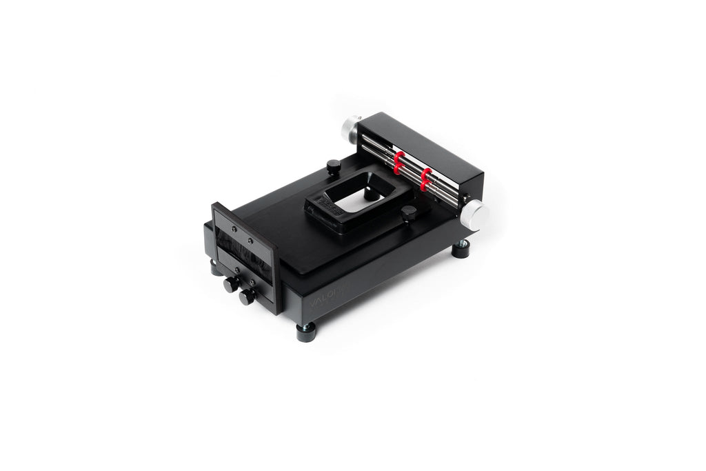 VALOI Advancer v2 with a film holder on a white background.