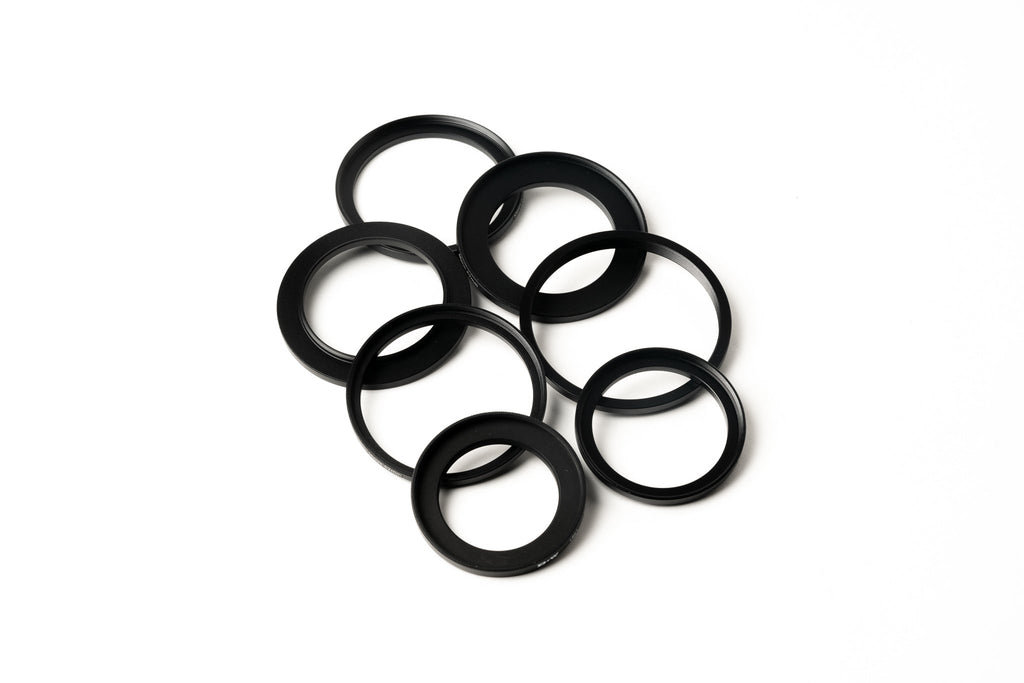 Valoi easy35 filter thread adapters on a white background.