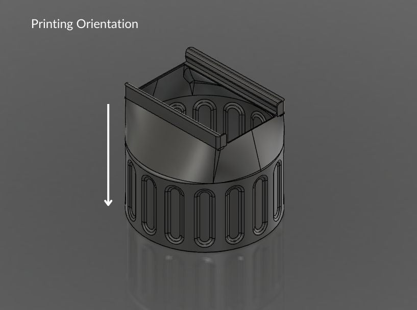3D Model File: VALOI 360 Scanning Hood picture with dark background.