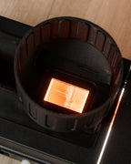 A film negative inside of a Valoi scanning hood. 