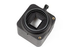 Easy35 Half Frame holder attached to a body on a white background.