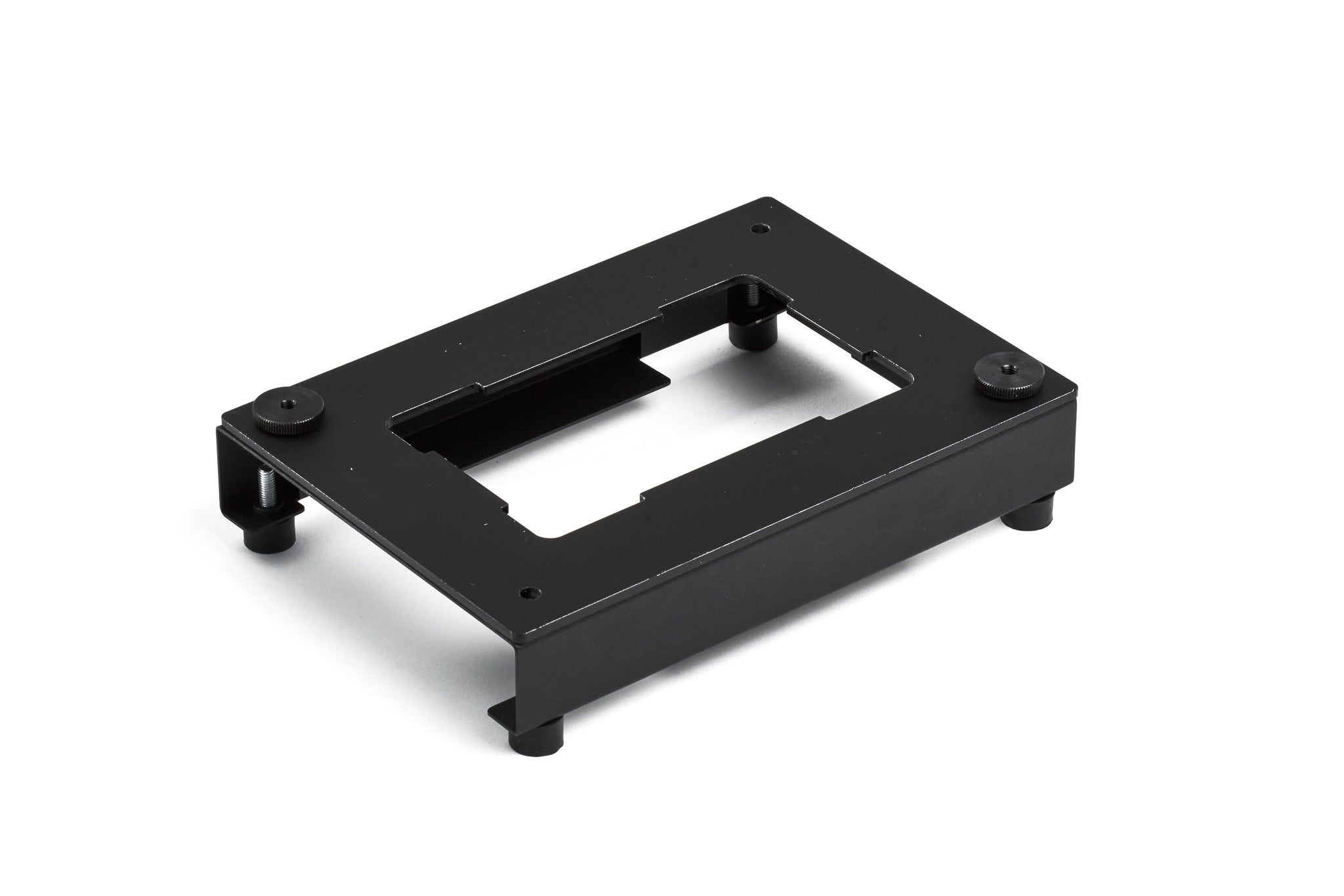 Holder Plate attached to an adapter on a white background.